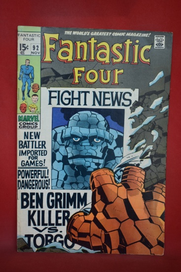 FANTASTIC FOUR #92 | BEN GRIMM, KILLER! | KIRBY/LEE - 1969 - SOLID BOOK!