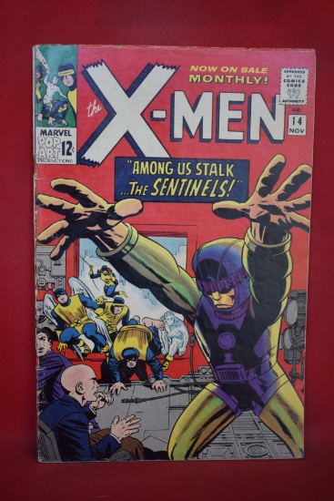 X-MEN #14 | KEY 1ST APP OF SENTINELS! | 1ST APP OF DR TRASK! | WALLY WOOD/JACK KIRBY - 1965