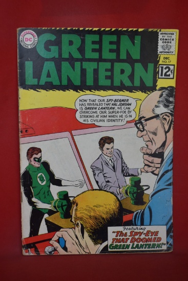 GREEN LANTERN #17 | SPY-EYED DOOMED GREEN LANTERN | FOX & KANE - 1962 | *LOOKS NICE, COVER DETACHED*