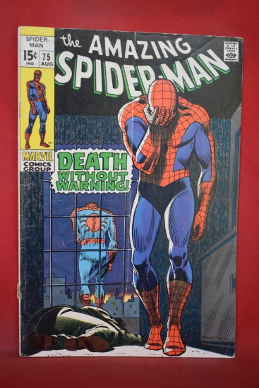 AMAZING SPIDERMAN #75 | KEY ICONIC JOHN ROMITA SR COVER | *LOWER STAPLE DETACHED, SUB-CREASE*