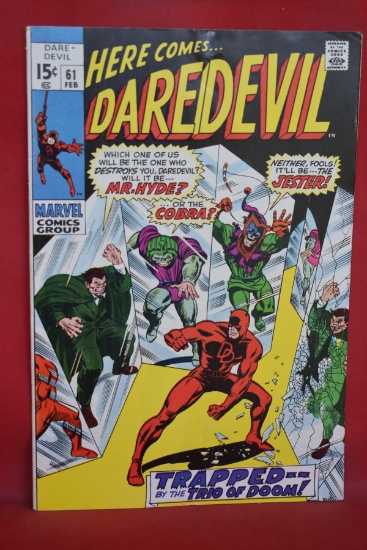 DAREDEVIL #61 | TRAPPED BY THE TRIO OF DOOM! | SEVERIN/COLAN - 1970 - OVERALL NICE BOOK!