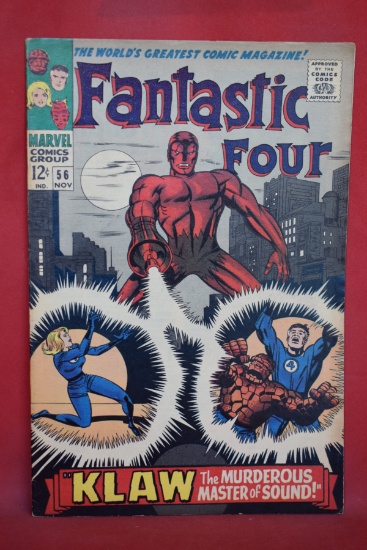 FANTASTIC FOUR #56 | 2ND APPEARANCE OF KLAW! | KIRBY/LEE - 1966 - NICE BOOK!