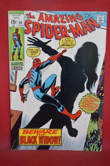 AMAZING SPIDERMAN #86 | KEY DEBUT OF NEW BLACK WIDOW SUIT! | ROMITA/LEE - NICE WITH FAINT SUB-CREASE