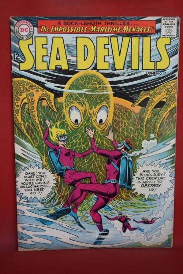 SEA DEVILS #17 | THE IMPOSSIBLE MARITIME MENACES! | PURCELL/MOLDOFF - 1964 - *CENTERFOLD DETACHED*