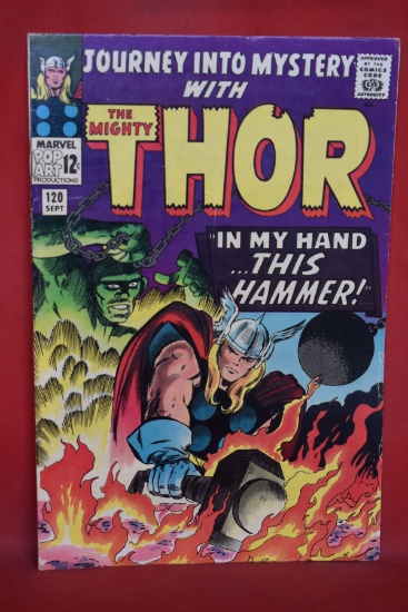 JOURNEY INTO MYSTERY #120 | WITH MY HAMMER IN HAND! | KIRBY, GOLDBERG, LEE - 1965 - VERY SOLID!