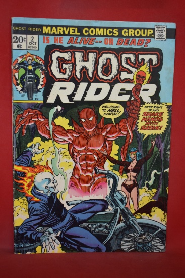 GHOST RIDER #2 | KEY 2ND CAMEO APP SON OF SATAN, EARLY SERIES | *STAPLES GOOD, WEAR, CREASING*