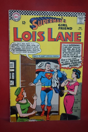 LOIS LANE #63 | SATANIC SCHEMES OF SKUL! | DORFMAN - 1966 | *SOLID, CREASING, WEAR*