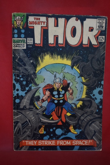 THOR #131 | THEY STRIKE FROM SPACE! | KIRBY/LEE - 1966 | *2 EXTRA STAPLES - SEE PICS*