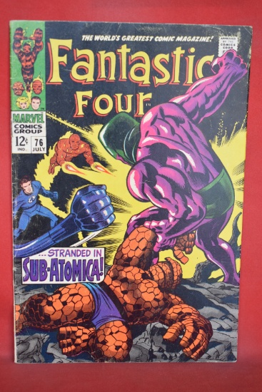 FANTASTIC FOUR #76 | GALACTUS - STRANDED IN SUB-ATOMICA! | KIRBY/LEE - 1968 - SOLID BOOK!