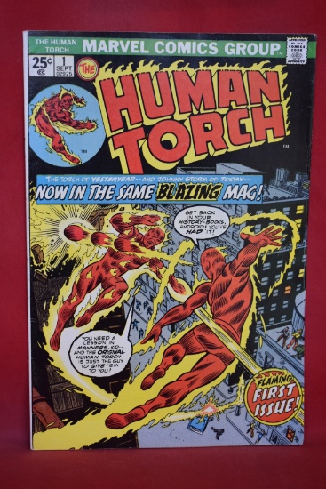 HUMAN TORCH #1 | PREMIERE ISSUE - JOHN ROMITA SR - NICE BLACK COVER BOOK!