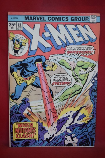 X-MEN #93 | WHEN MUTANTS CLASH! | GEORGE TUSKA - 1975 | *SOLID, WITH CORNER STAIN, SEE PICS*