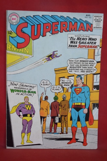 SUPERMAN #163 | WONDER MAN - THE NEW HERO OF METROPOLIS! | CURT SWAN - 1963 - SOLID!