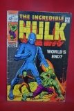 HULK #117 | WORLDS END!? | STAN LEE/HERB TRIMPE - 1969 | *INK STAMP, WEAR, SEE PICS, STAPLES GOOD*