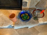 home decor, glass bowls and jar