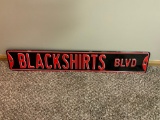 Blackshirts Blvd metal sign