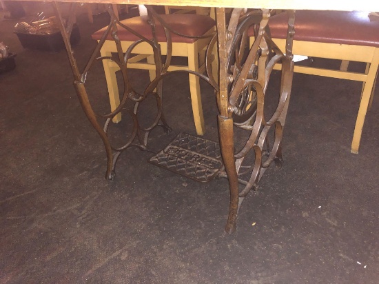 47 in x 29 in dining table with four chairs