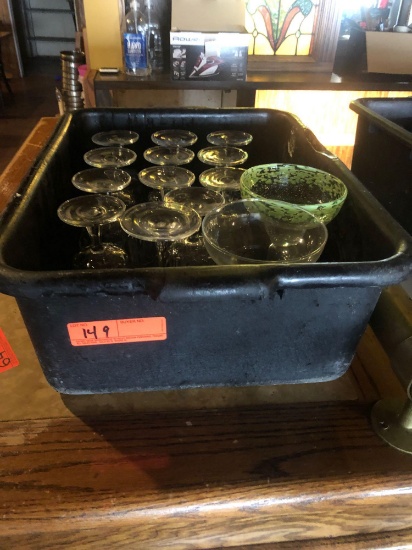 Tub of misc. margarita glasses