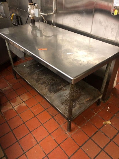 stainless steel prep table