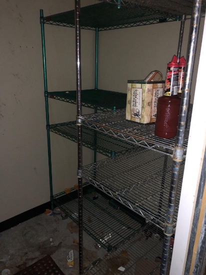 L Shape multi level metal shelf