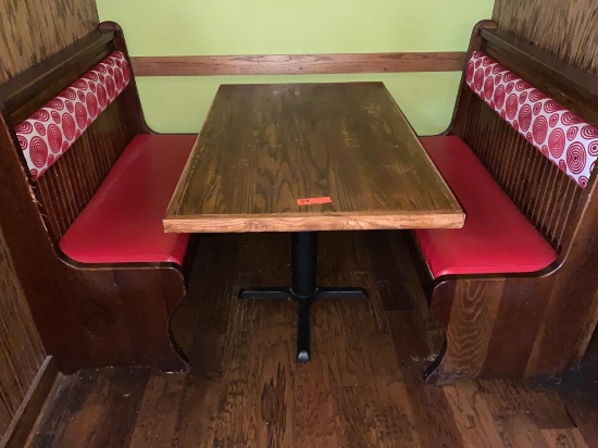Booth Set, two bench seats and a table 28 in x 47 in