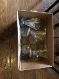 box of misc. margarita glasses