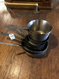3 pots, 7 pans - various sizes