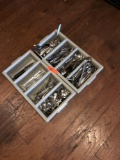 Stainless misc. silverware plus two trays