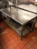 stainless steel prep table