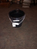 black plastic buckets