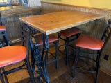 Hightop table with four chairs