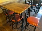 Hightop table with four chairs