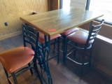 Hightop table with four chairs