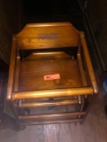 2 wooden child seats