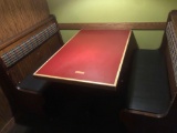 29 in x 47 in table with booth set