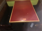 29 in x 47 in table with booth set