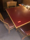 33 in x 33 in dining table - wobbly with four chairs