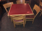 33 in x 33 in dining table with 4 chairs