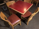 33 in x 33 in dining table with 4 chairs