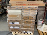 Ceiling grid, wire and 9 cases of 2' x 2' tiles and 1 case 2' x 4'