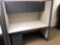 Cubicle desk with shelf