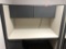 Cubicle desk with shelf