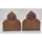 Arts And Crafts Enameled Hammered Copper Bookends