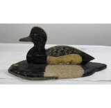 Primitive Wood Flat Sided Bluebill Duck Decoy