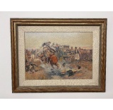 Charles Marion Russell Bronc To Breakfast Print