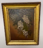 Beautiful Southern Oil Painting On Board Wisteria