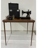 Singer Featherweight Sewing Machine & Table Set