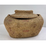 Quinault Native American Indian Pictorial Basket