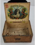 Antique Montana Sport Cigar Box