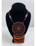Beaded Montana Indian Dreamcatcher Necklace
