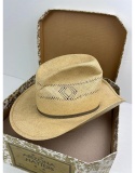 Bailey U-rollit Straw Cowboy Hat In Box Size 7 1/2